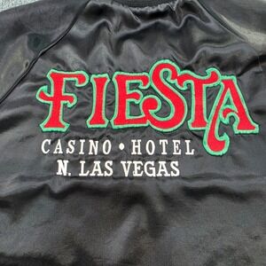 Fiesta Casino Hotel N. Las‎ Vegas Souvenir Satin Bomber Jacket Men's L